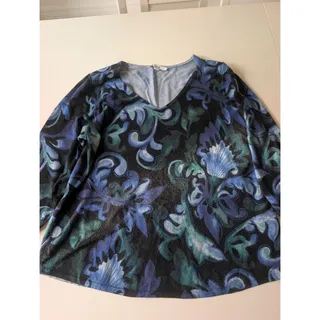 Photo of Chicos Whimsy V-neck Pullover Sweater Black Grotto Sz2 L Paisley , Classicore