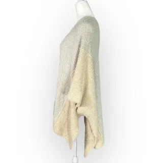 Photo of Saturday Sunday Open Front Cardigan Women's OS Beige Gray Asymmetrical Oversized