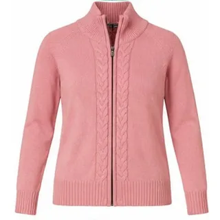 Photo of Brooks Brothers Pink Merino Wool Cable Knit Zip Cardigan M
